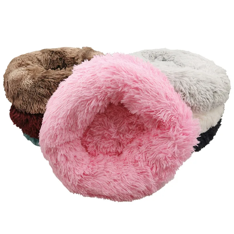 

Round Cat And Kennel Soft Plush Warm Sleeping Bag Super Soft And Fluffy Comfortable Sleeping Sofa Cushion Portable Pet Supplies