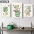 Абстрактные плакаты и принты линий, настенная живопись с растениями, современный холщовый постер, скандинавские настенные картины, декор для гостиной
