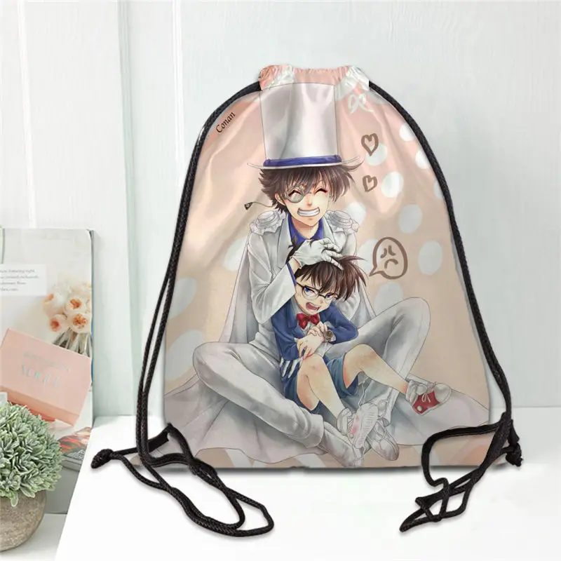 Горячая Распродажа рюкзак с изображением детектива сумка на шнурке атласные