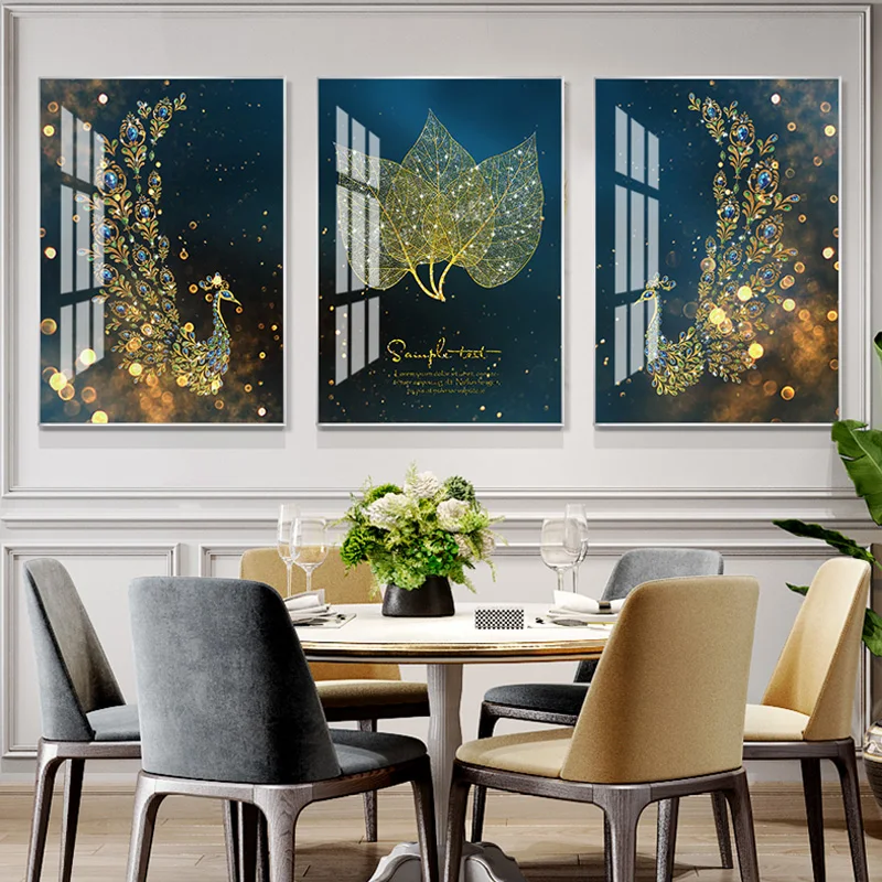 Peafowl 5D Diamond-studded painting Crystal Porcelain Painting for Living room Home decor painting Hotel art wall pictures