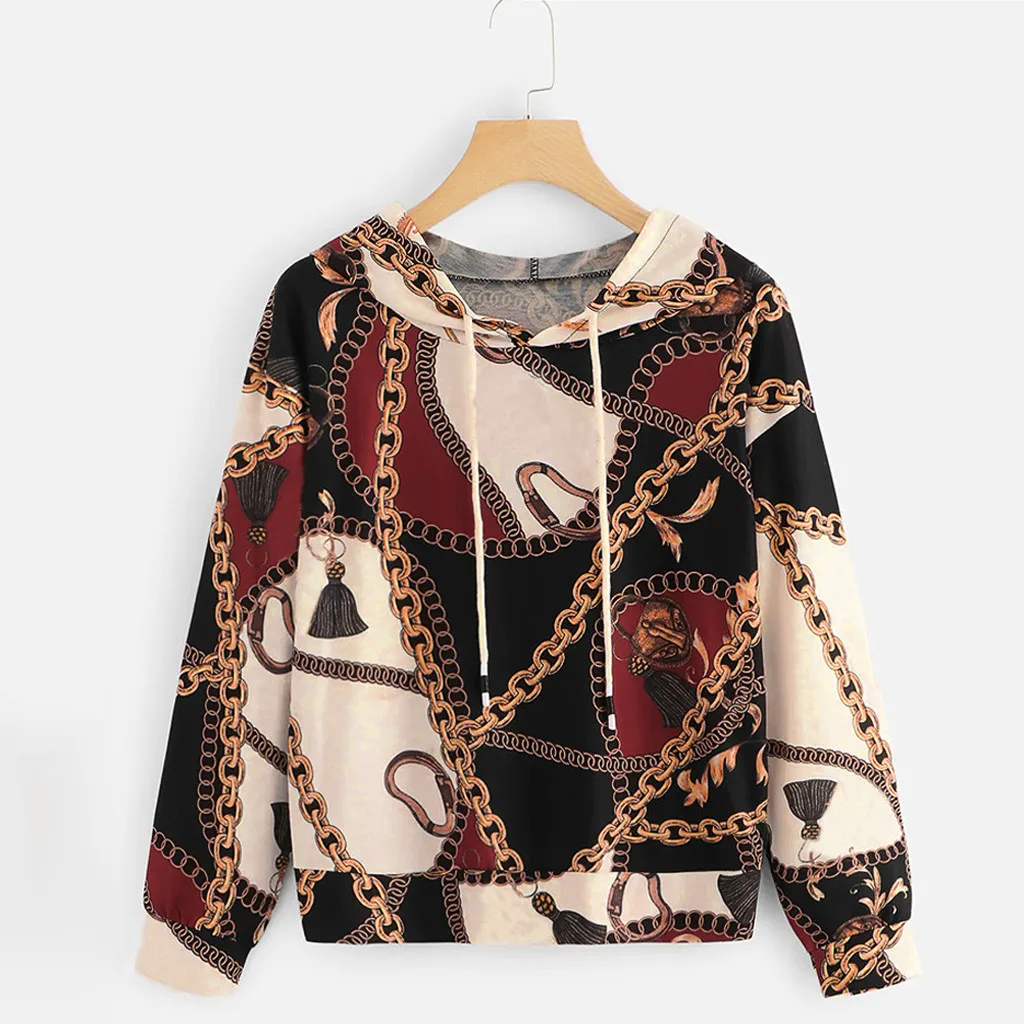 Женская винтажная толстовка с капюшоном тонкий свитер рубашка свободный длинный