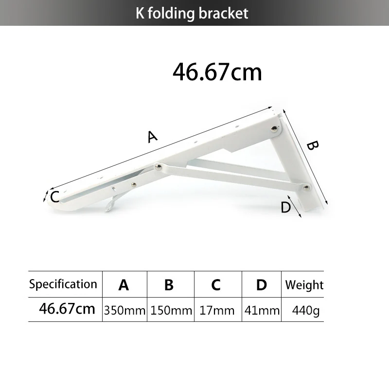 

Foldable Bracket Folding Movable Triangular Bracket Shelf Spring Support 8 Inch10 Inch 12 Inch