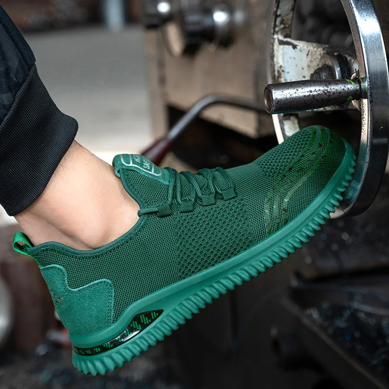 Мужские рабочие защитные ботинки кроссовки с защитой от проколов мужские