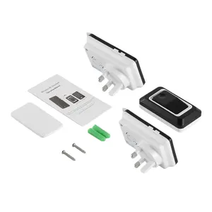 Wireless Doorbell Portable Wirless Digital Cordless Door-Bell Kit Waterproof 1000ft/ 300m Range with Plug-in Receivers