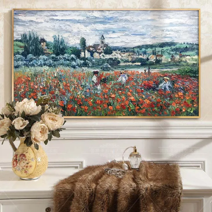 

Толстые садовые цветы и растения, цветущие персиковые цветы, масляные растения, ручная роспись, абстрактная живопись для гостиной, домашний декор