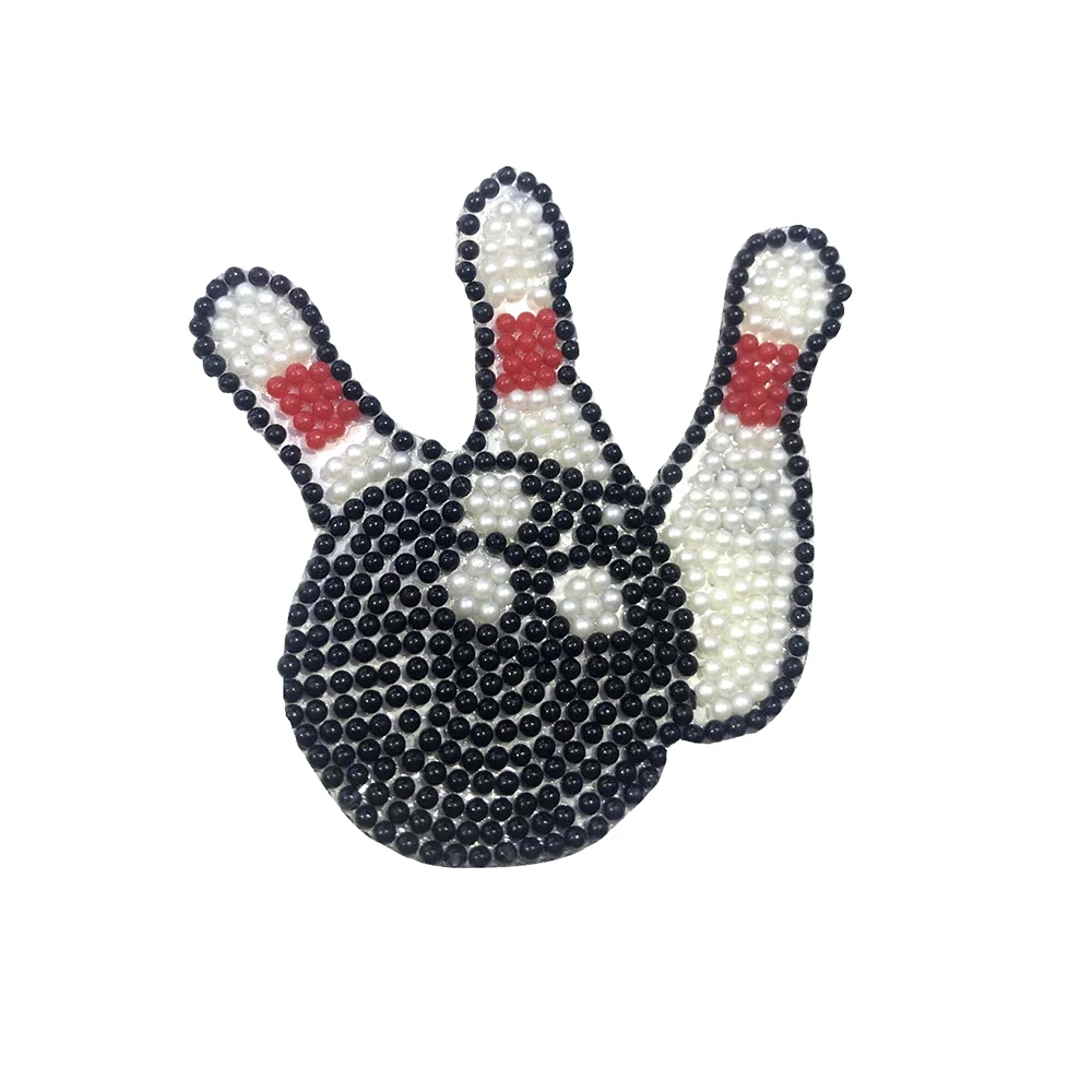 3D Боулинг жемчуг ткань патч горячее сверление Оптовая Одежда Ddiamond Стразы патч патчи для одежды сделай сам патч