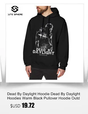 Толстовка Dead By Daylight, худи Dead By Daylight, теплый черный пуловер, толстовка с капюшоном для улицы, Длинные мужские хлопковые крутые толстовки оверсайз