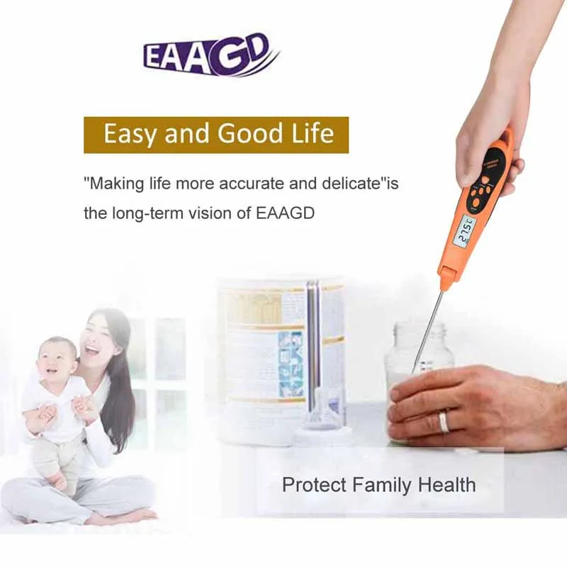 Цифровой термометр для приготовления пищи мгновенного чтения мяса складной зонд