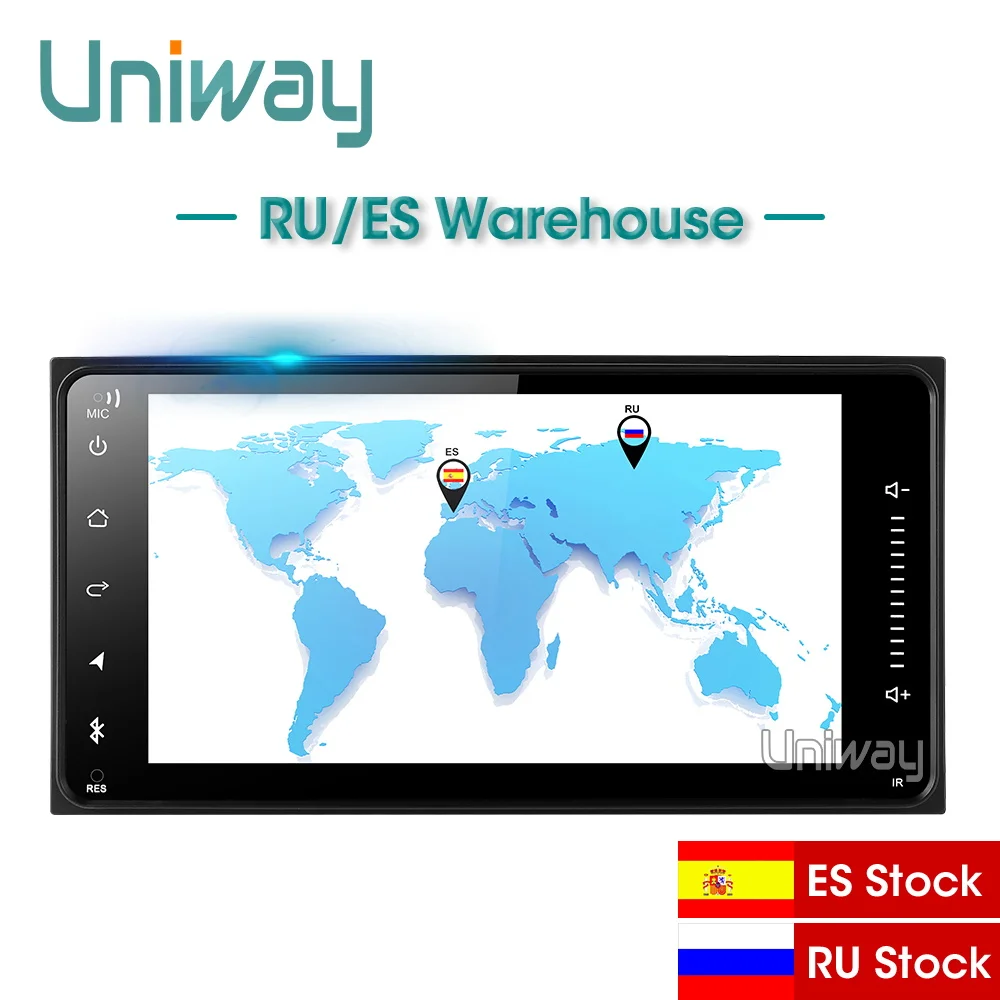 Uniway AHG7071 2G+ 3 2G android 9,0 автомобильный dvd для toyota avensis hilux старый camry RAV4 автомобильный Радио gps navigatrion автомобильный стерео плеер