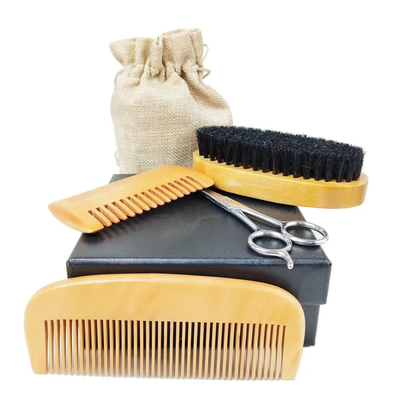 

Beard Comb Set Double Beard Oil Head Shape Beard Comb Brush Care Beard Oil Tool Beard Comb Set Professional