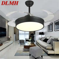 dlmh ceiling fan light invisible lamp with remote control modern simple led for home living room