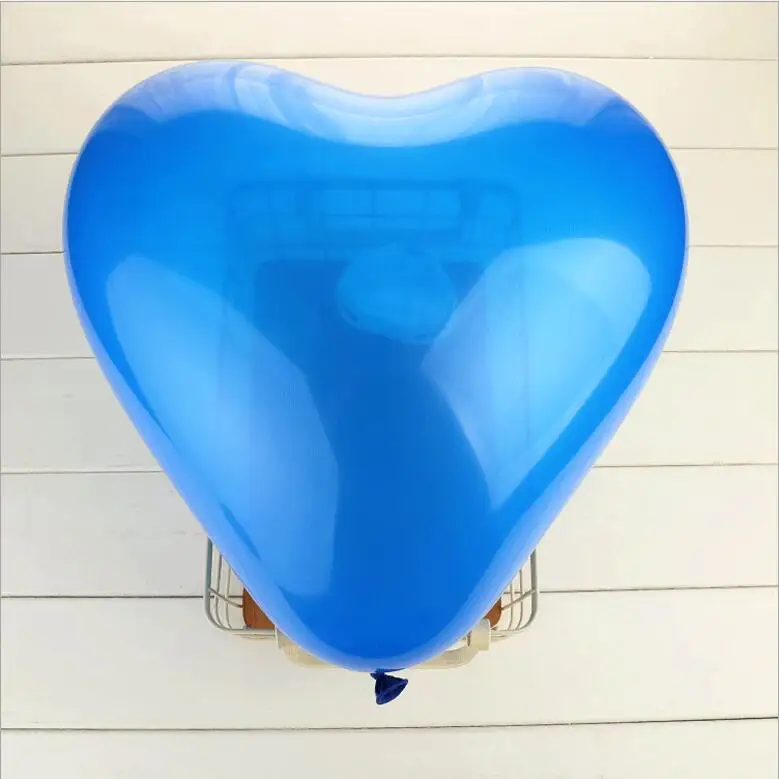 blue 10 шт./лот 10 дюймов розовый белый красный латексные шары «любовь» в форме сердца утолщение Свадебные перламутровые шары поставки День Рождения Декор - Цвет: blue