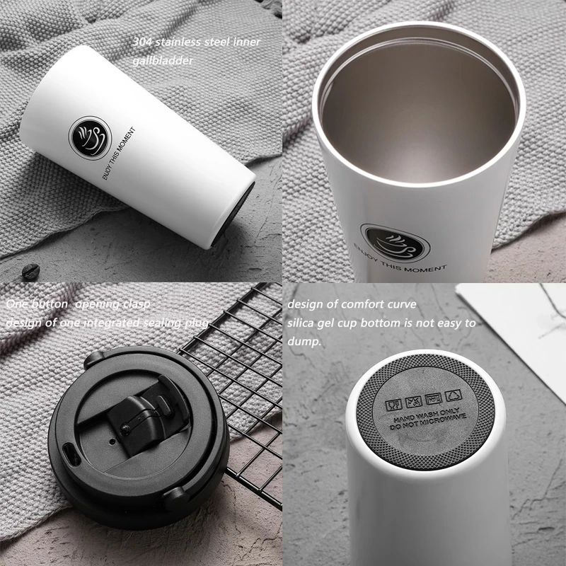 

500ML Stainless Steel Coffee Thermos Water Bottle Portable BPA free Water Drinking Bottle For Office Tea Thermos For Coffee