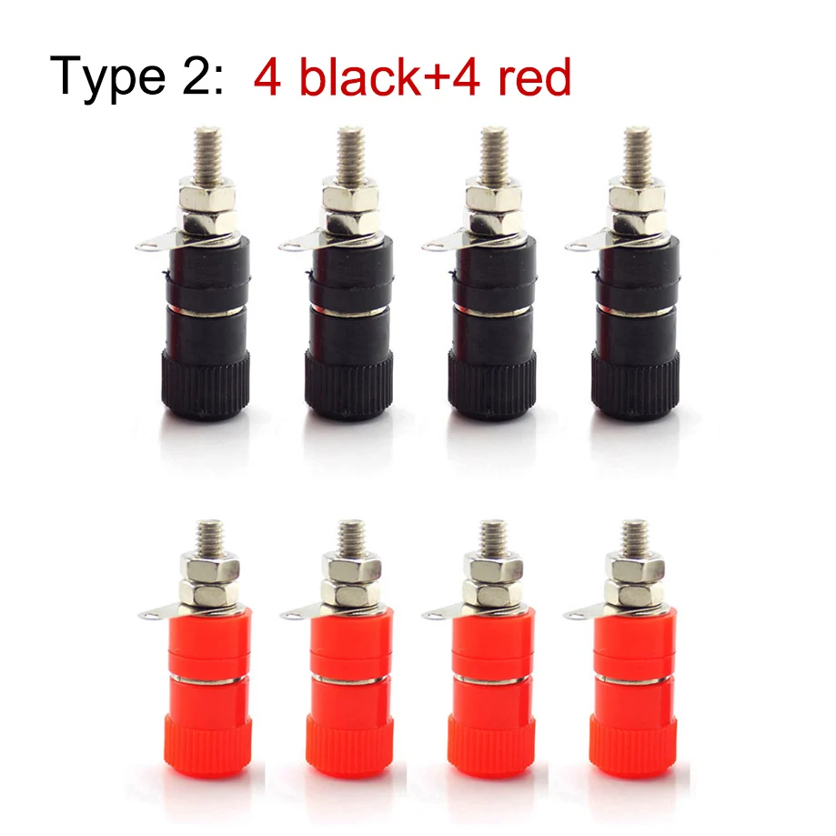 

QvvCev A22574-red black Банановые разъемы 4 мм