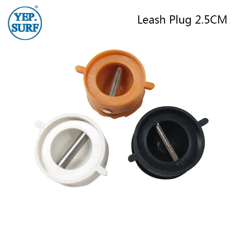 Surfing Leash Plugs  Surf Foot Plug 2.5cm Black/Orange/White Plastic New Plugs