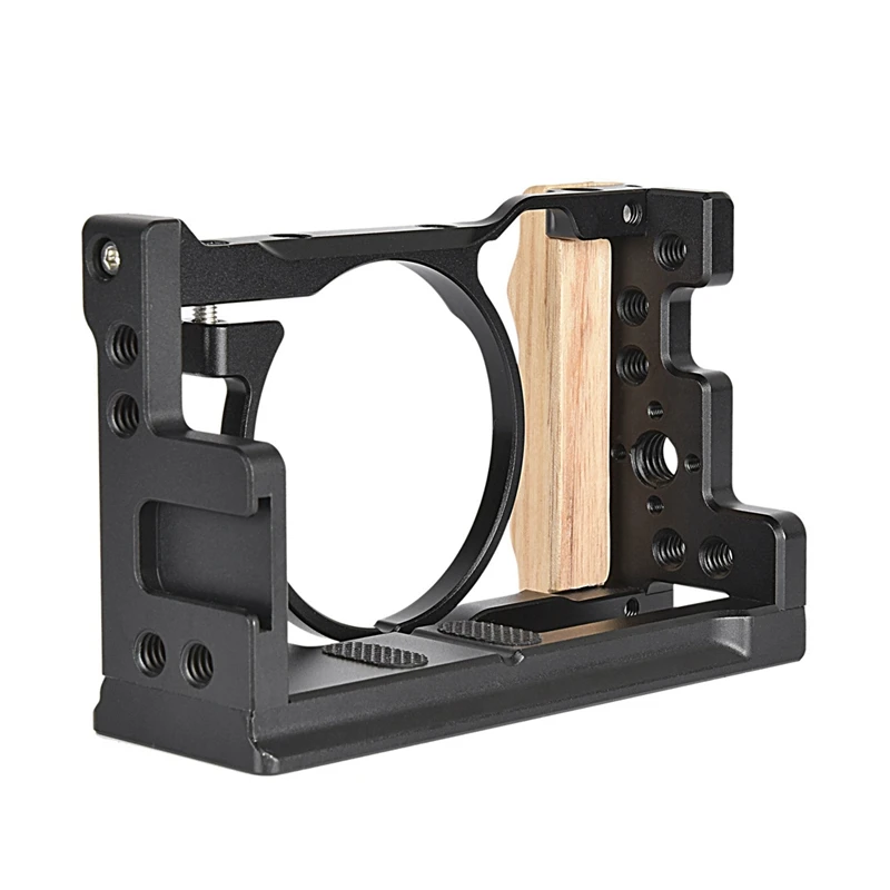 Camera Cage with Wooden Handle Professional Video Gear DSLR Rig Stabilizer for Sony Cyber-Shot DSC-RX100 VI VII RX100M7 | Электроника