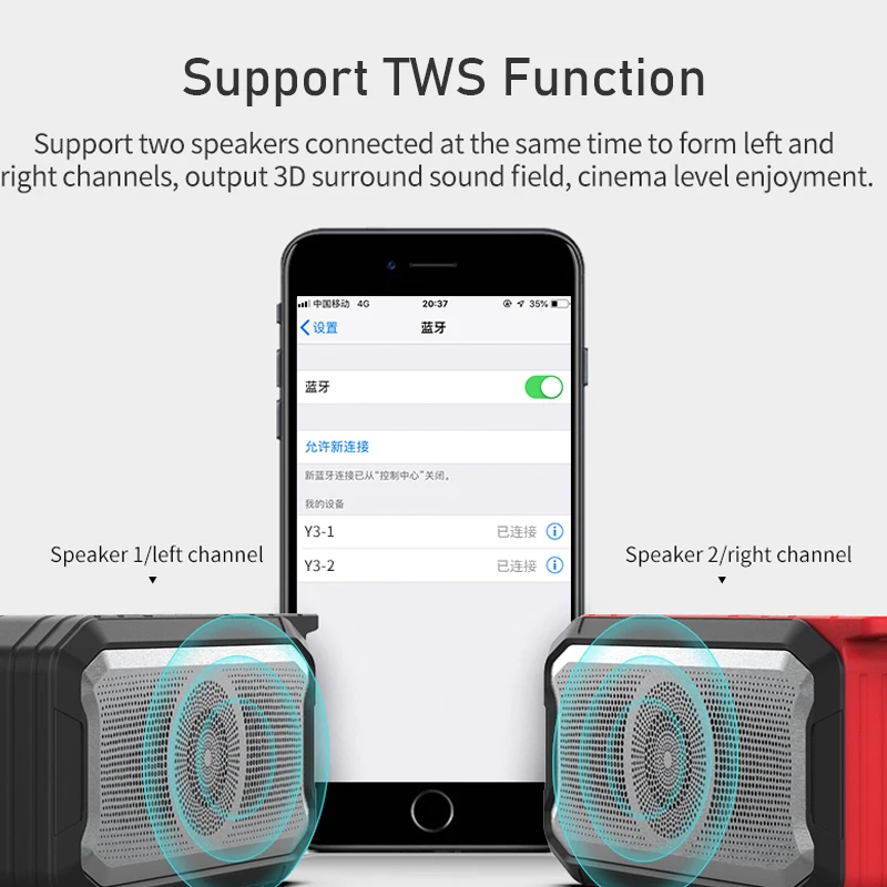 

Mini Bluetooth Speaker Portable Wireless Loudspeaker Bass Subwoofer Music Box Surround Outdoor Speaker FM TF Card USB Speakers