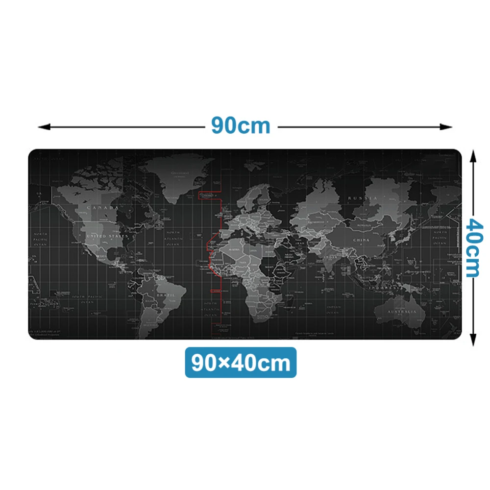 Большой игровой коврик для мыши с картой мира Противоскользящий офисный
