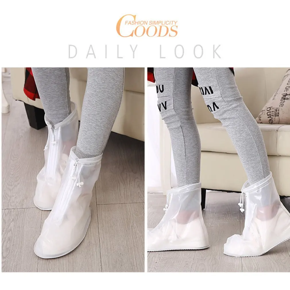 Многоразовые водонепроницаемые чехлы для обуви на толстой подошве мужские и