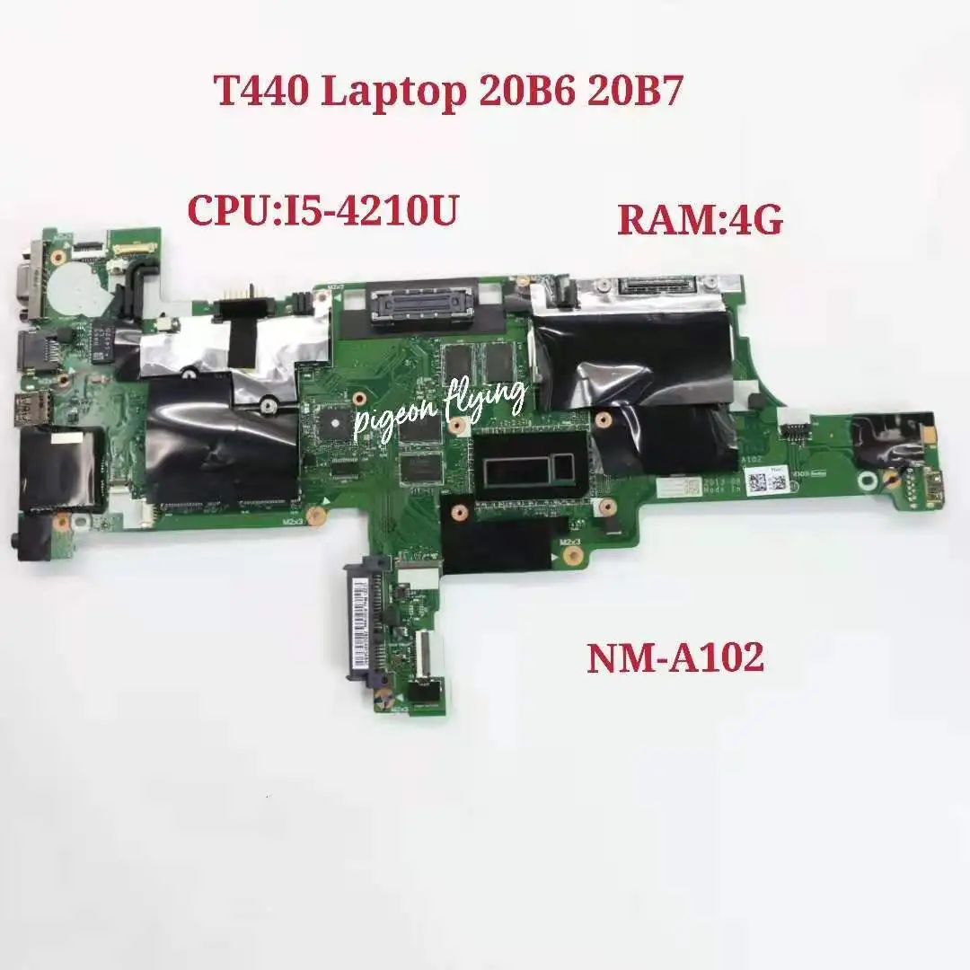 Для Thinkpad подходит T440 Материнская плата Процессор i5 4300 UMA 4G NM A102 FRU 00HM169 00HM165 тест