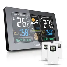Newentor Q3 Weather Station Wireless Indoor Outdoor Sensor With Alarm Clock Weather Forecast Station Meteo Up to 3 Sensors
