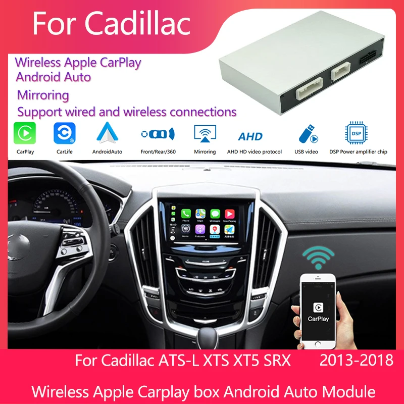 

Car Ai Wireless Apple Carplay Box Android Auto Module For Cadillac ATS-L XTS XT5 SRX Mirror Link Decoder Module