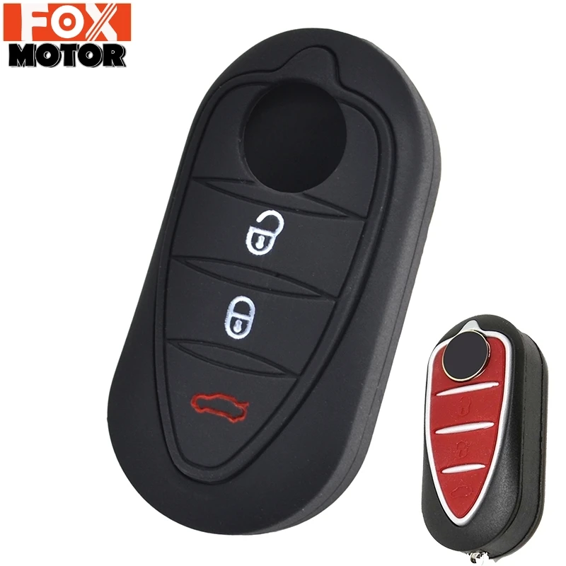 3-кнопочный силиконовый автомобильный брелок дистанционного управления с ключом