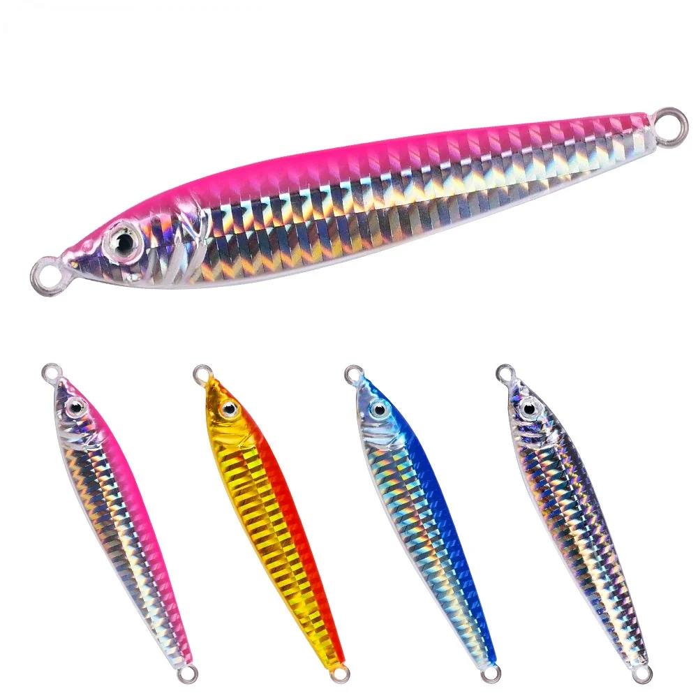 

60G/80G/100G Metal Jig Fishing Lure Trolling Hard Bait Bass Fishing Bait Tackle Trout Jigging Lure Jigs Saltwater Lures