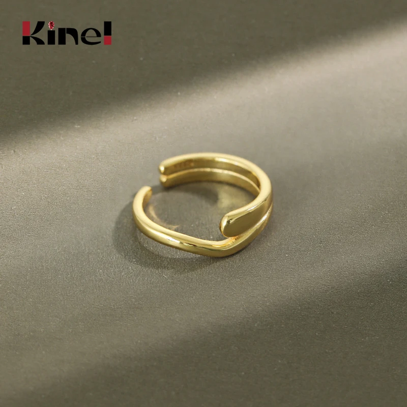 

Кольцо женское минималистичное из серебра 925 пробы, 18 карат