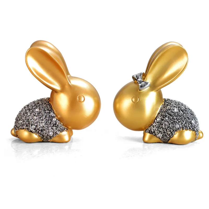 

Creative household ornaments, porch gifts, wedding gifts, wine cabinet clapboard crafts, resin ornaments, fortune rabbit