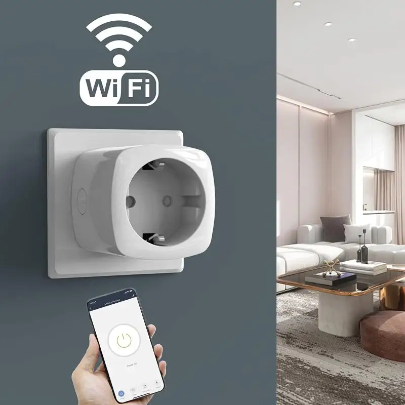 

WiFi Smart Plug EU 10A Socket APP Remote Control Tuya SmartLife Power Monitor Timing Function Works With Alexa Google Smart Home