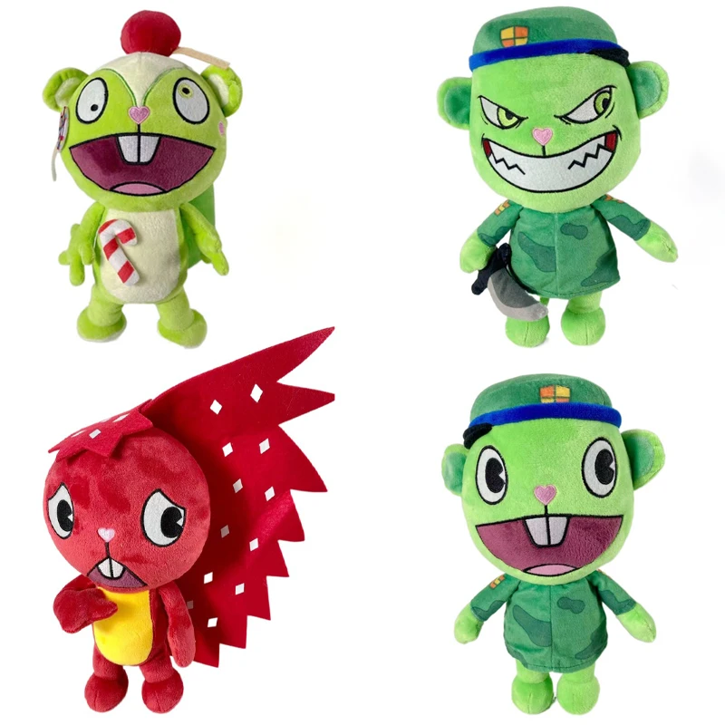 28cm Happy Tree Friends Plush Dolls Kawaii Cartoon Anime Toys Cute Flakey Flippy Soft Pillow Room Decor Doll Gift for Boys | Игрушки и