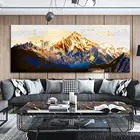 WANGART большой размер Золотая гора птица картины на холсте с изображением пейзажа печать постер картина маслом для гостиной современный дом
