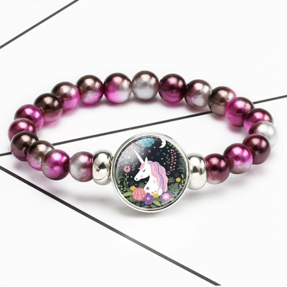 Горячий единорог Пегас Летающая лошадь стекло кабошон плетеные Многослойные