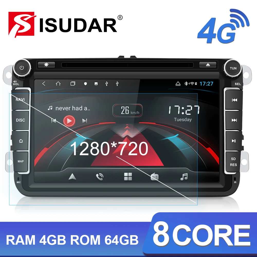 Автомагнитола Isudar H53 2 Din 4G Android мультимедийный проигрыватель для