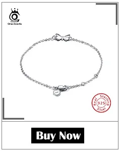 ORSA JEWELS 925 Браслеты стерлингового серебра для Для женщин сердечными амулетами AAA ослепительно CZ Женская мода вечерние ювелирные изделия подарок ASB02