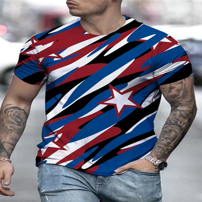 Мужская футболка с 3D-принтом американская модель Повседневная модная новинка 2021