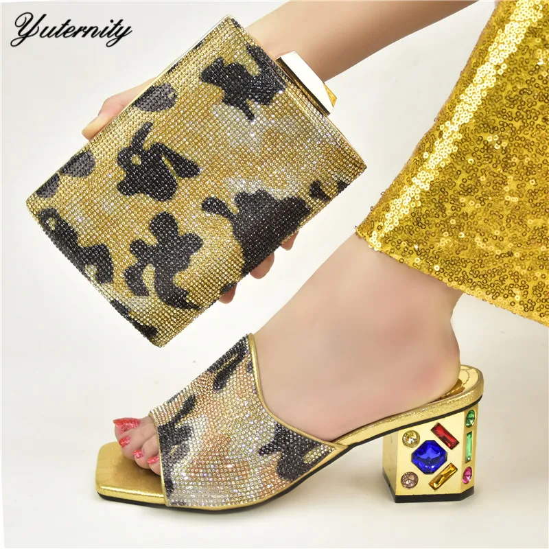 Новый комплект из обуви в африканском стиле летний женский оранжевый Цвет туфли