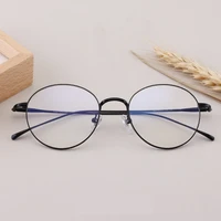 high quality ultralight pure titanium eyeglasses frame men vintage round circle eye glasses women optical prescription eyewear