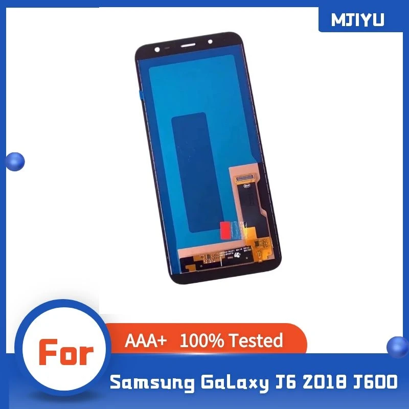 

Copy-OLED LCD Display For Samsung Galaxy J600 J6 2018 J600F 5.6 Inch Touch Screen Digitizer Assembly Repair Parts Tested