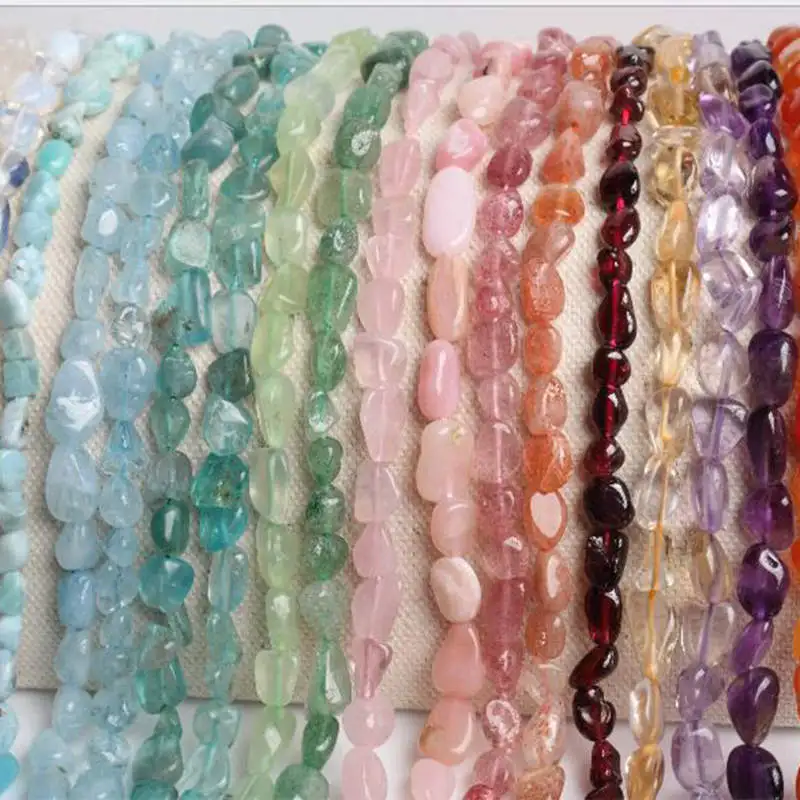 Высокое качество 6x8 мм натуральный камень Гладкий Многоцветный неправильной