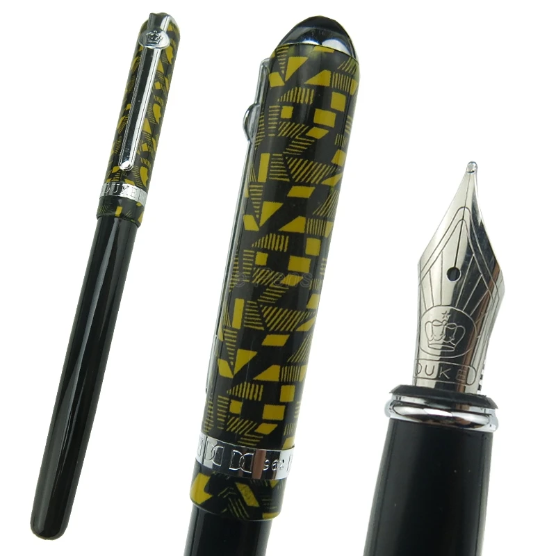 Перьевая ручка Duke 962 Luxury Series со средним наконечником перьевая желтого цвета для