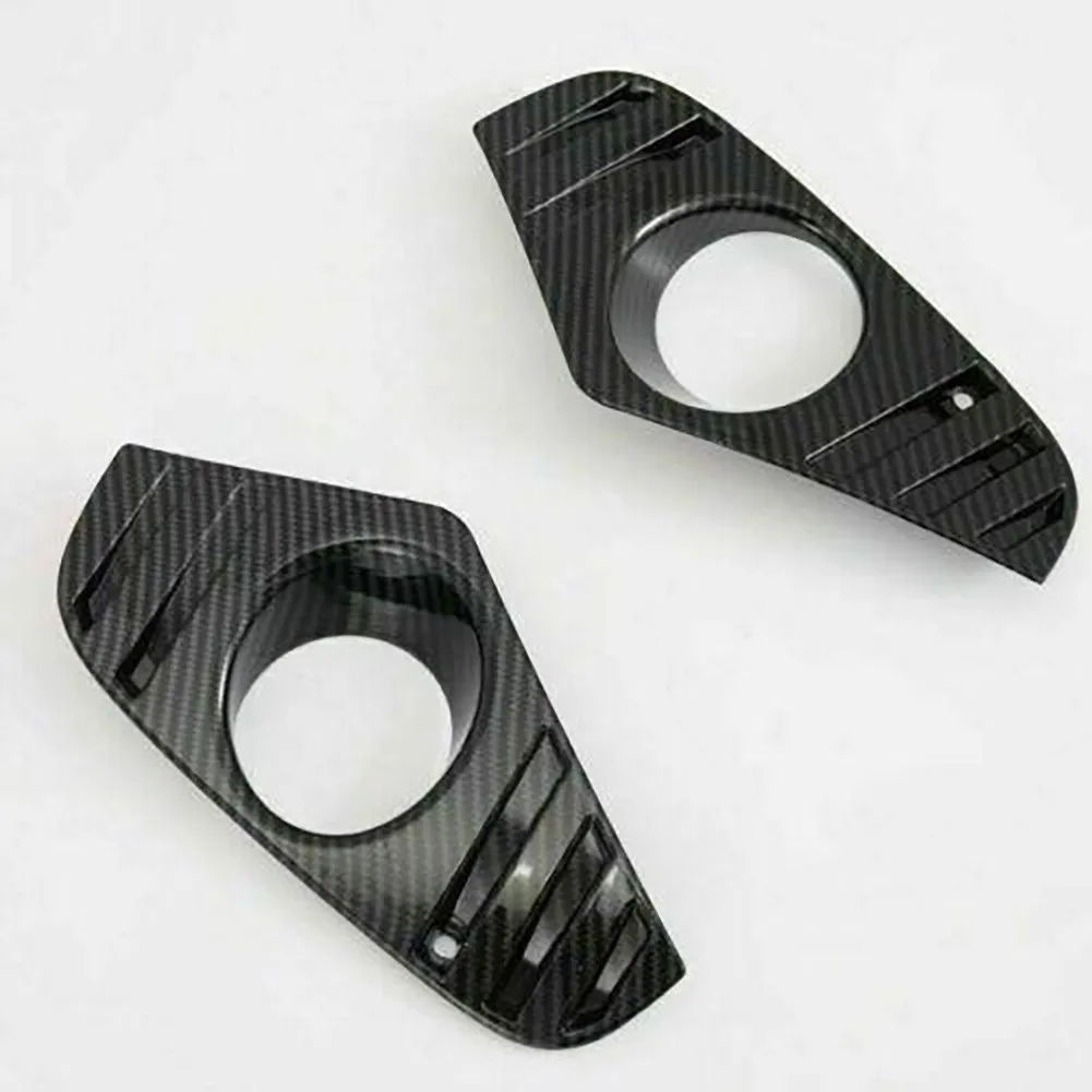 

Plastic Cover Sticker Trim Styling 2019-2020 Bumper Car Carbon Fiber Fog Light For Toyota Rav4 Front