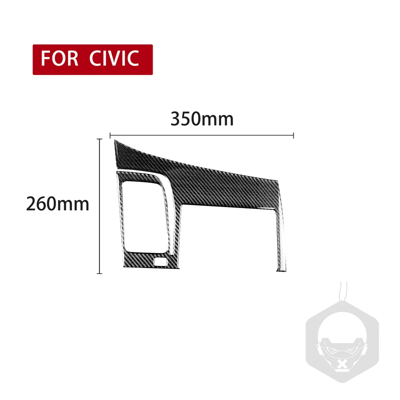 

For Honda Civic 8th Gen 2006-2011 Car Navigation Panel Frame Trim Cover Carbon Fiber Sticker Styling Accessories