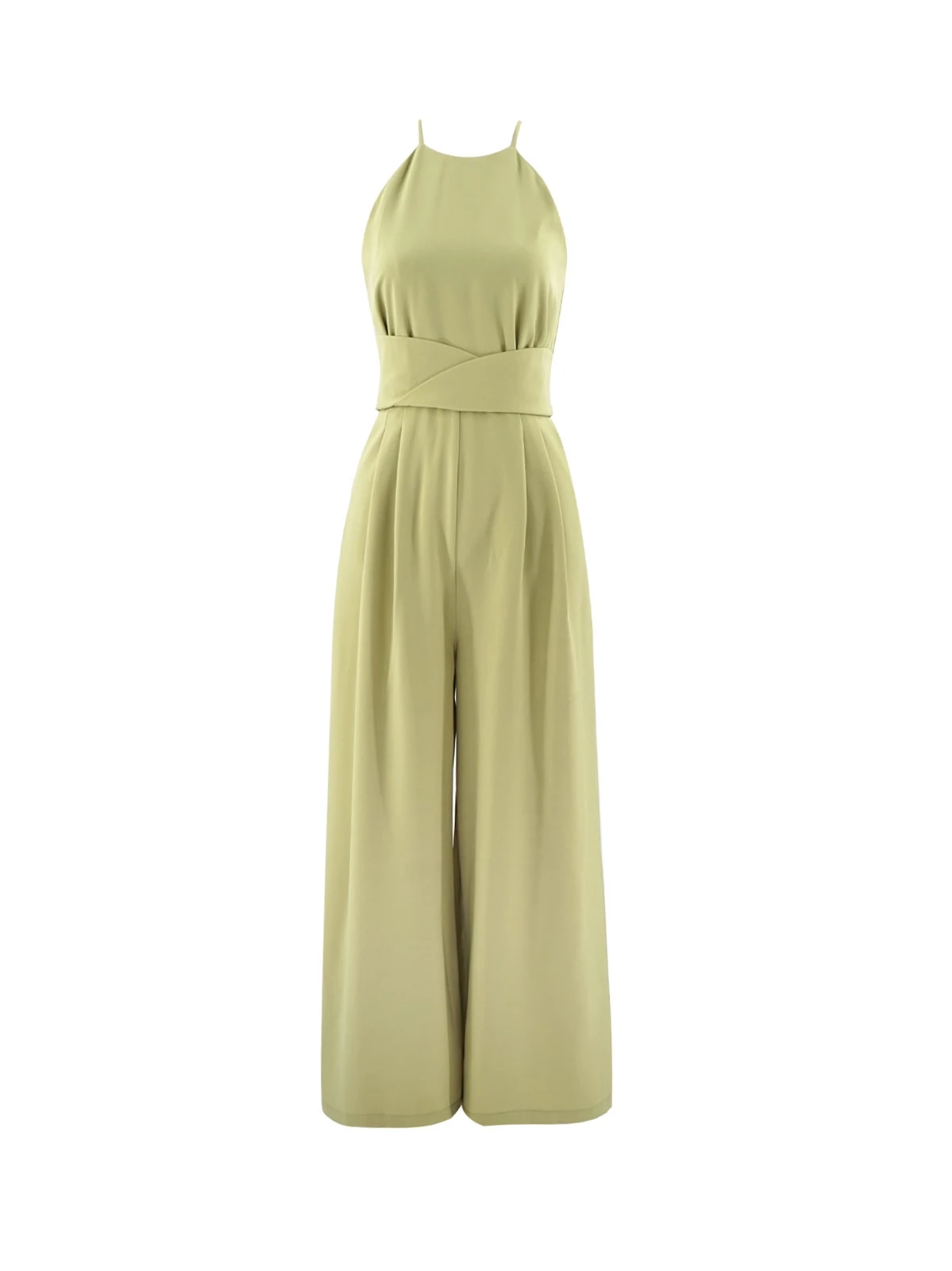 

Lace-Up High-Waist Drop-Feeling Jumpsuit 2021 Summer Ladies Elegant Halter Sling Waistband One-Piece Wide-Leg Pants