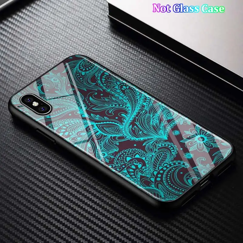 Черный чехол Мандала чакра Йога для iPhone 11 11Pro X XR XS Max для iPhone 8 7 6 6S Plus 5S 5 SE глянцевый чехол для телефона - Цвет: Style 02