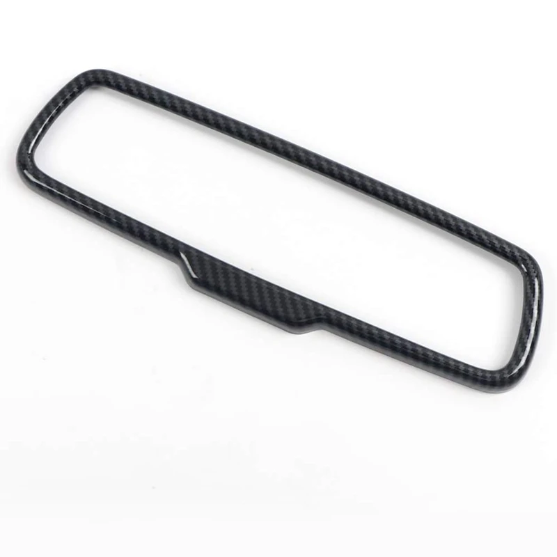

Car Inner Rear View Mirror Cover Frame Decor Trim ABS Carbon Fiber Grain for Dodge Charger 2015-2020 Accessories