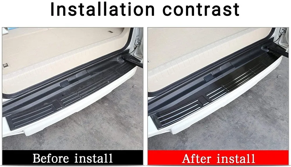 Защитная пластина для заднего бампера из нержавеющей стали Toyota Land Cruiser Prado FJ150 150