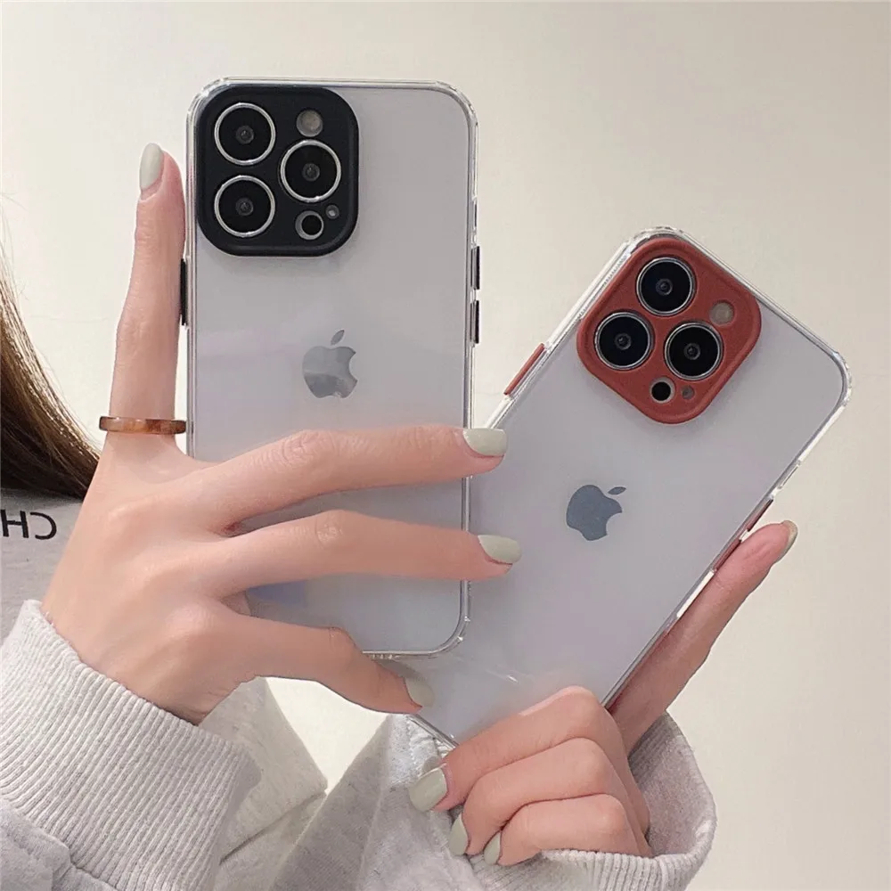 

moskado TPU Solid Color Photo Frame Phone Case for iPhone 11 12 13 Pro Max X XS Max XR 7 8 Plus Mobile Phone Protective Cover