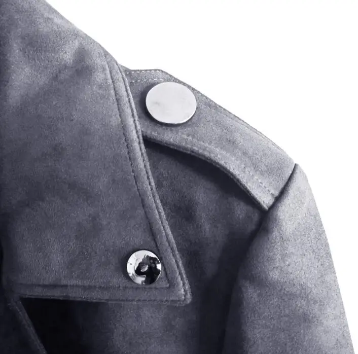 

Mens trench coats man Mid-length coat men Vintage suede clothes tassel overcoat long sleeve 2020 spring autumn new designer